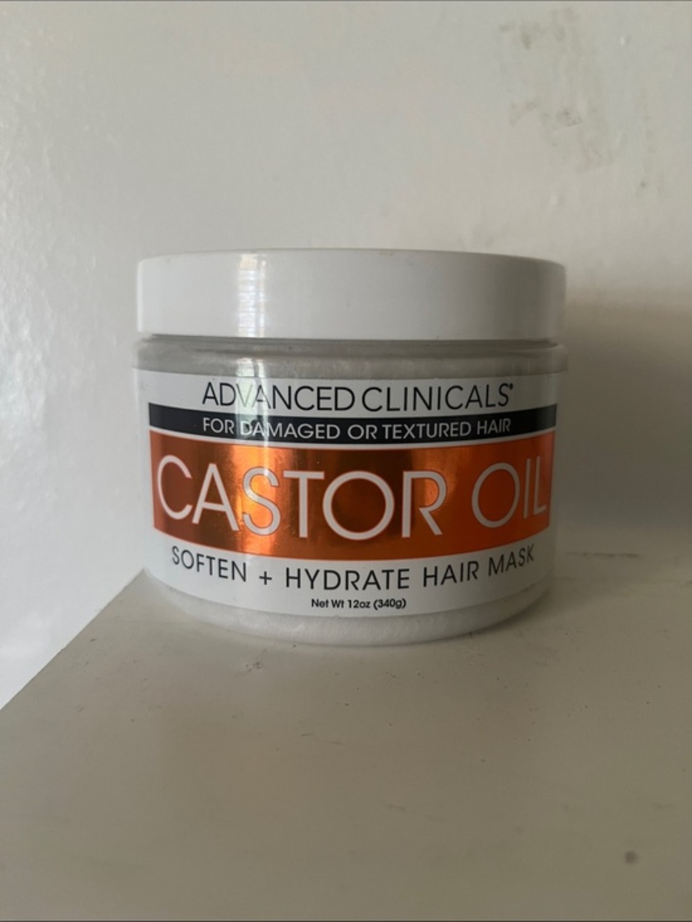 Advanced Clinicals Castor Oil Hair Mask - White & Orange